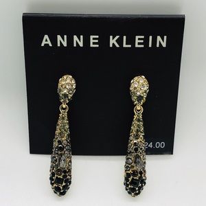 Brand New Black/Gold Anne Klein Fashion Earrings